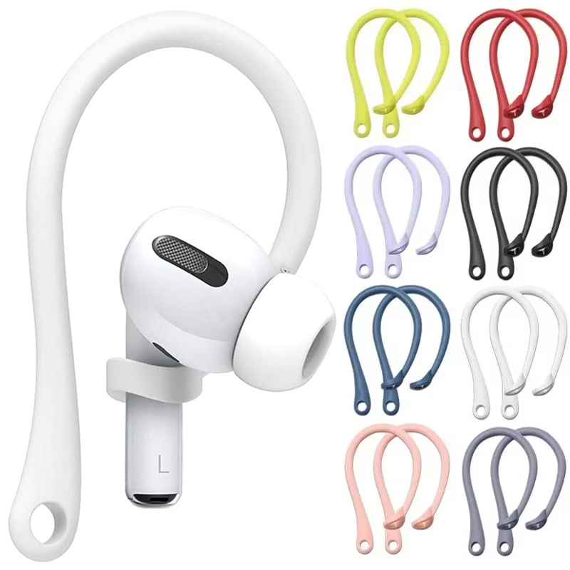 Sports Earphone Hook - Apple AirPods 1/2/3/4用紛失防止イヤーフック1ペア、スポーツシリコン製落下防止イヤーフック、AirPods Proワイヤレスイヤホン用フック