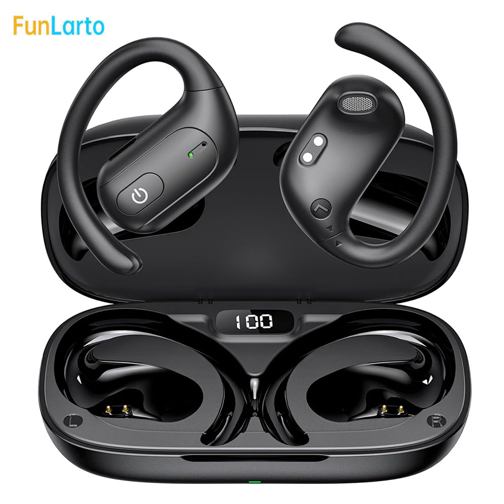 Sports Earphone Hook - オープンイヤーワイヤレスランニングヘッドセット、ランナー用Bluetoothイヤホン、優れたサウンド、安全なフィット感、超快適