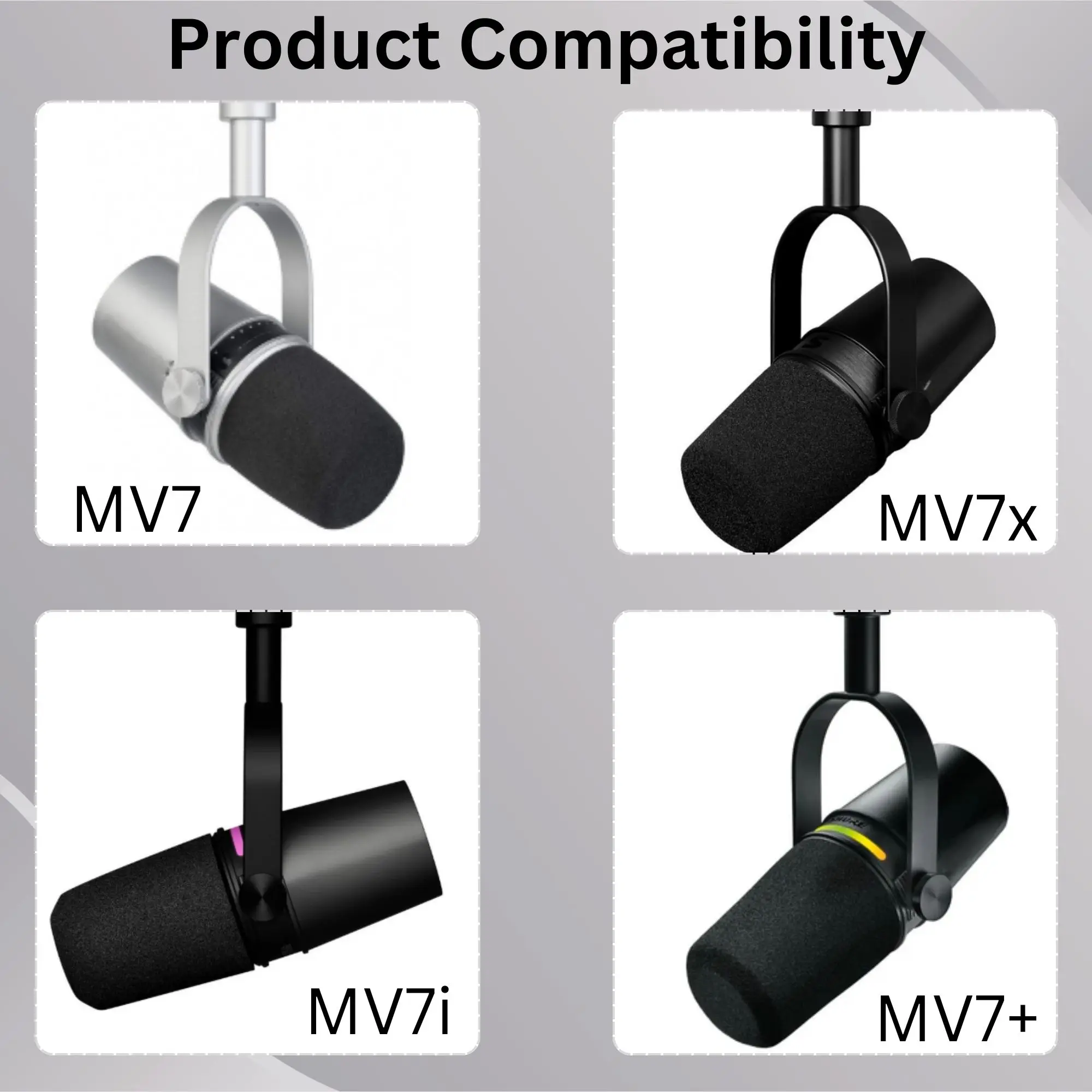 Sparkly MV7 フォームポップフィルター Shure - Shure Mic Sm7B のレビューと価格
