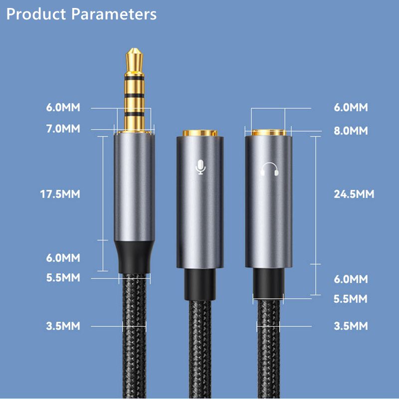 3.5 ミリメートルジャック Aux オーディオケーブルオス - Earphone Splitter Jack のレビューと価格